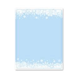 slide 1 of 1, Geo Studios Holiday Themed Letterhead Paper, 8-1/2"" x 11-3/4"", Blue Snowfall, Pack Of 70 Sheets, 1 ct