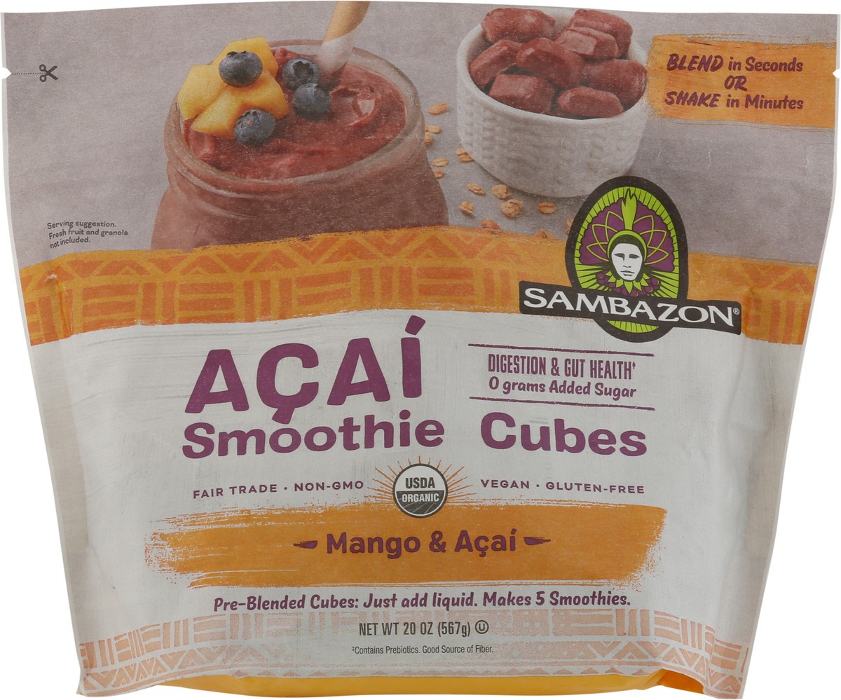 slide 4 of 9, Sambazon Organic Mango & Acai Smoothie Cubes 20 oz, 20 oz