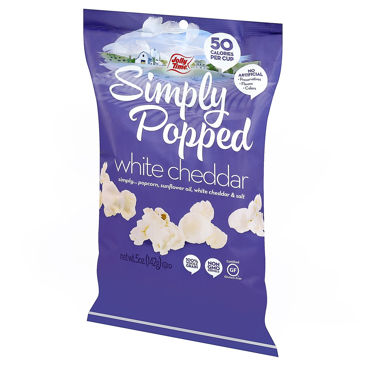 slide 2 of 11, Jolly Time Simply Popped White Cheddar Popcorn 5 oz, 5 oz