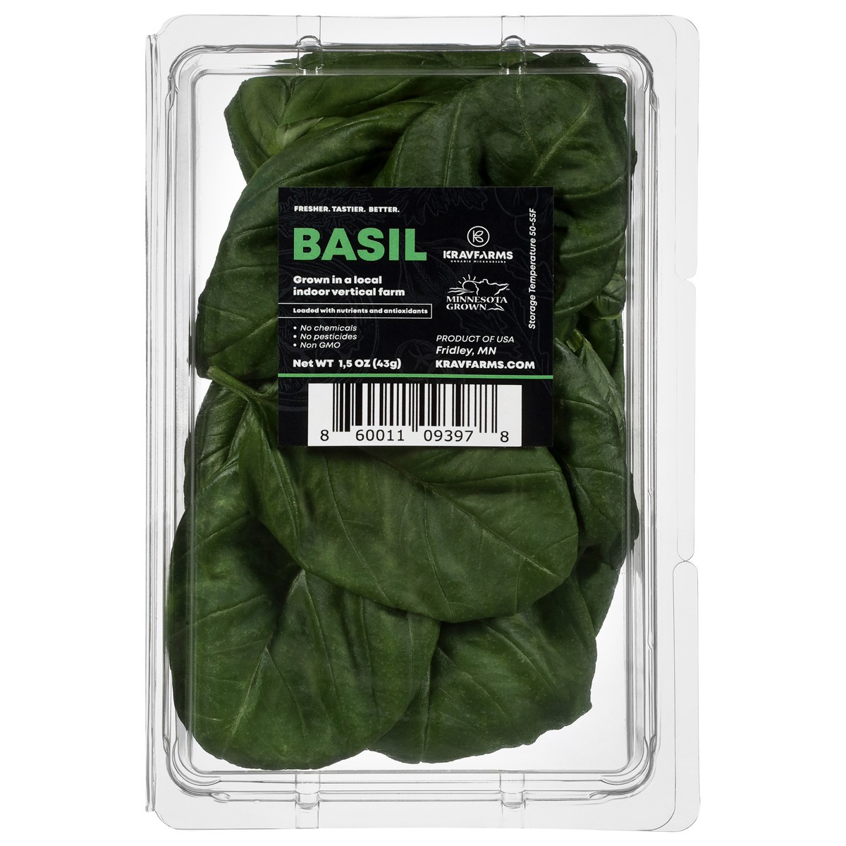 slide 4 of 4, Kravfarms Krav Farms Organic Microgreens Basil, 1 ct