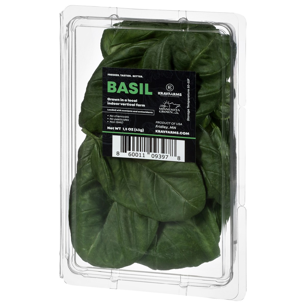 slide 2 of 4, Kravfarms Krav Farms Organic Microgreens Basil, 1 ct