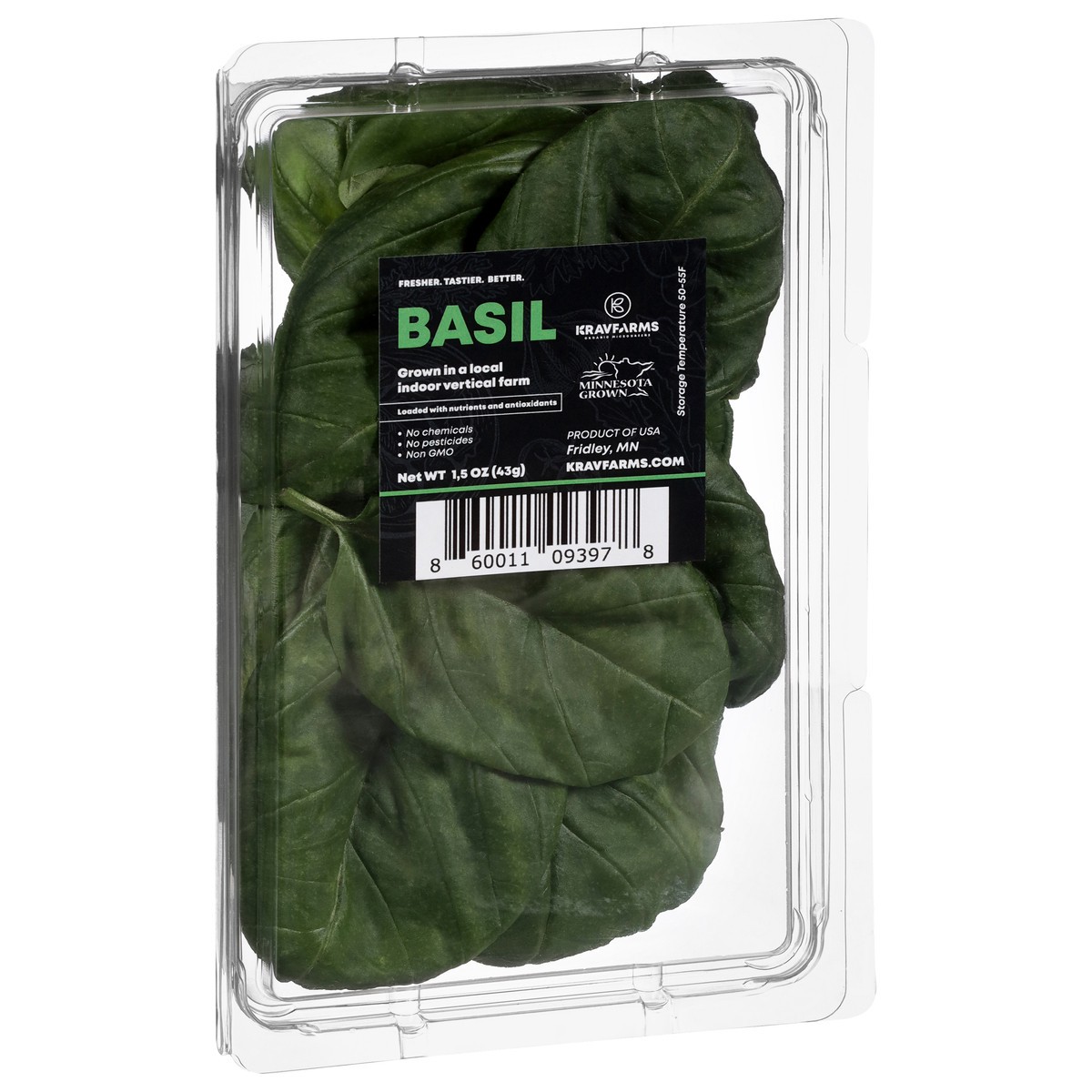 slide 3 of 4, Kravfarms Krav Farms Organic Microgreens Basil, 1 ct