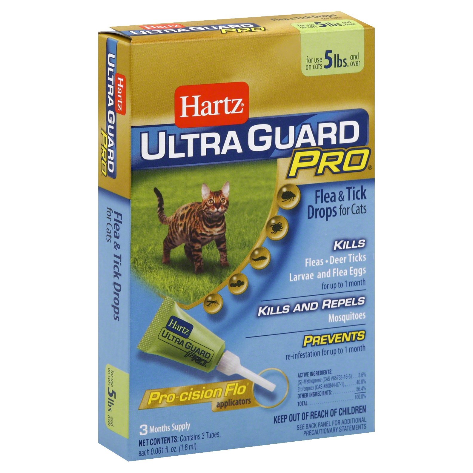 slide 1 of 4, Hartz Ultra Guard Cat Ro Flea Drops, 5 lb