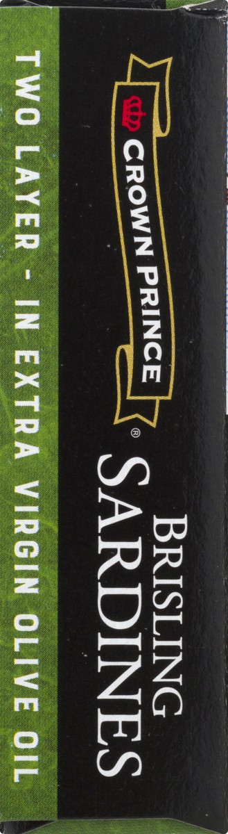 slide 5 of 10, Crown Prince Brisling in Extra Virgin Olive Oil Two Layer Sardines 3.75 oz, 3.75 oz