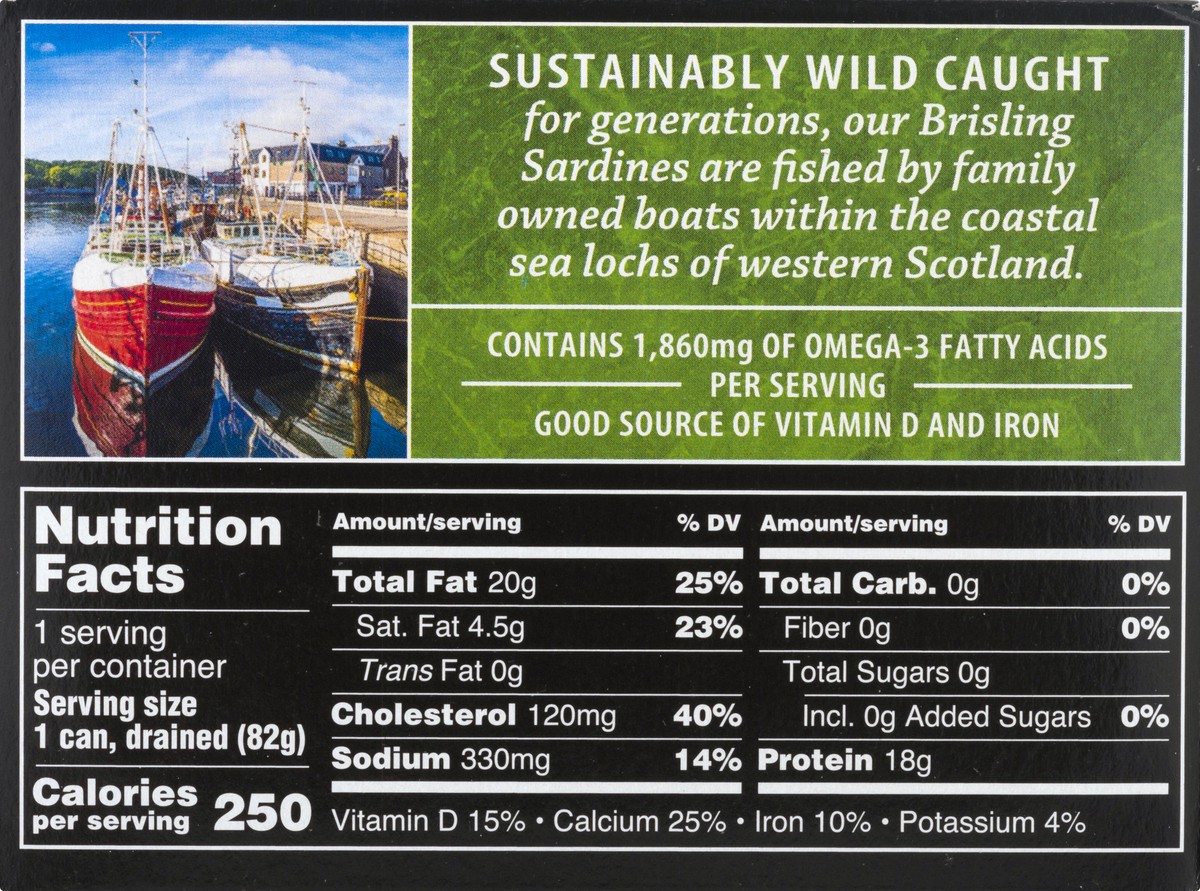 slide 7 of 10, Crown Prince Brisling in Extra Virgin Olive Oil Two Layer Sardines 3.75 oz, 3.75 oz