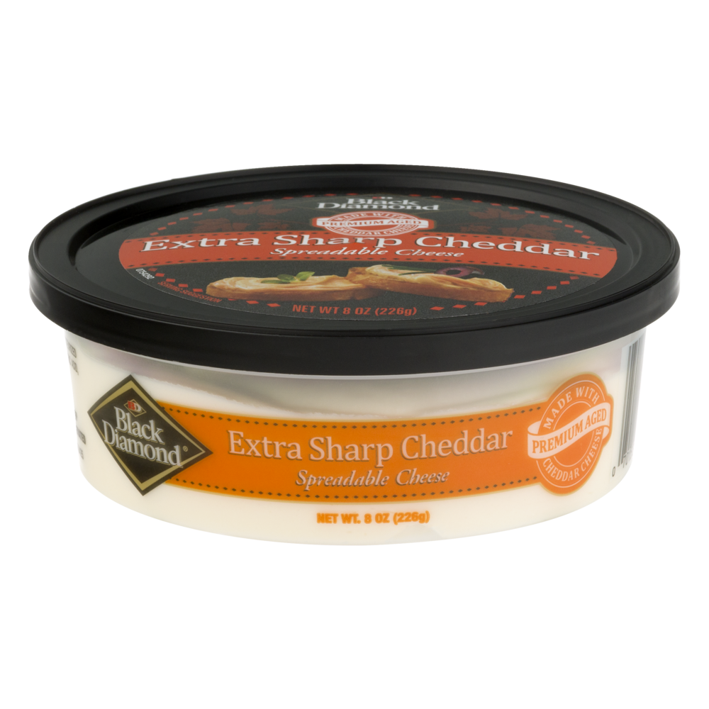 slide 1 of 1, Black Diamond Extra Sharp Cheddar Spreadable Cheese, 8 oz