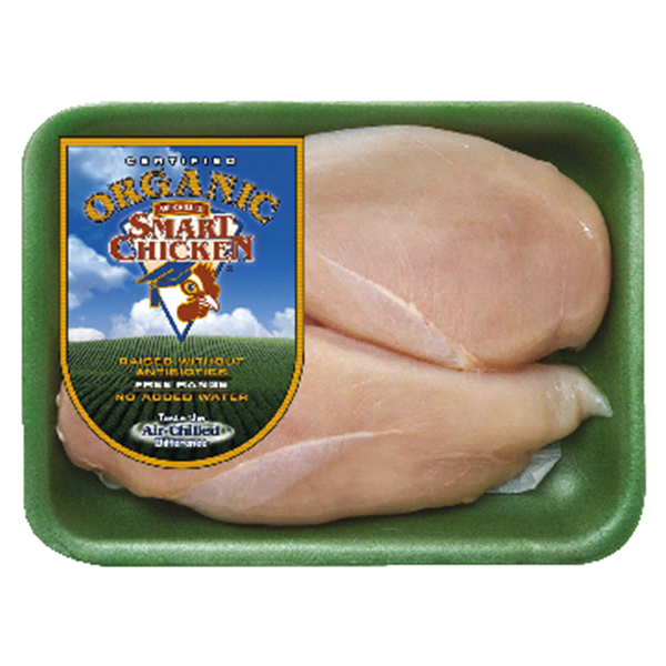 slide 1 of 1, Smart Chicken Organic Chicken Breast, Boneless & Skinless, per lb