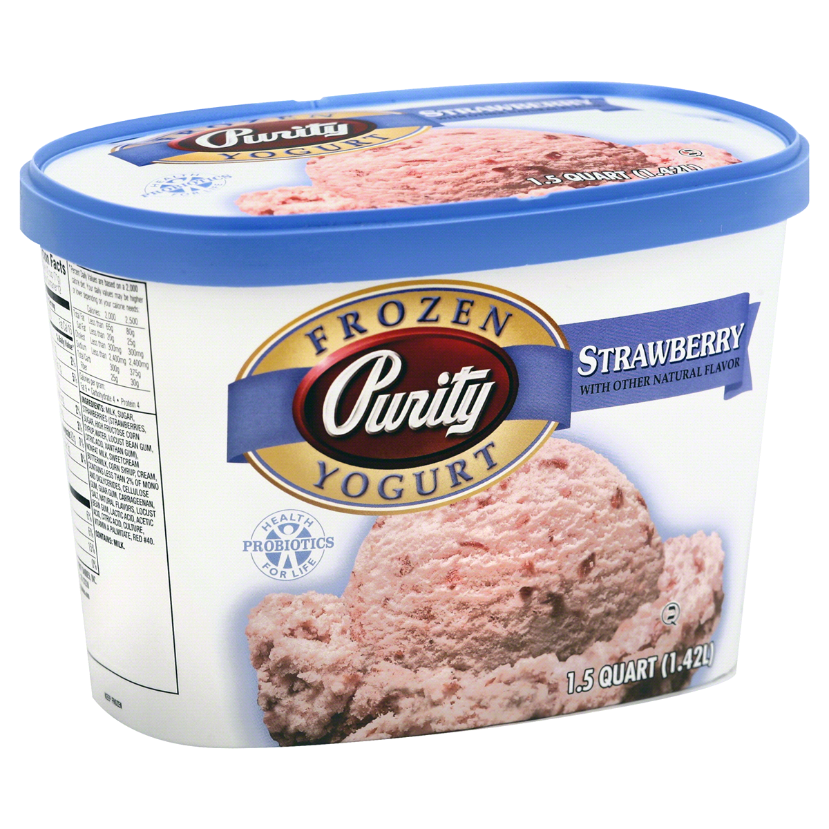 slide 1 of 1, Purity Strawberry Frozen Yogurt, 48 fl oz