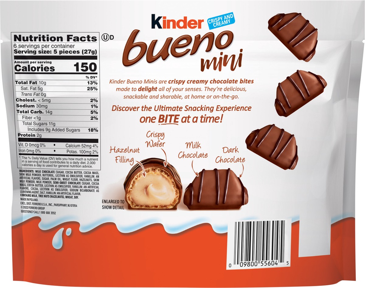 slide 2 of 7, Kinder Bueno Mini Crispy and Creamy Chocolate Bite 5.7 oz, 5.7 oz