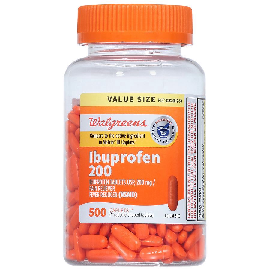 slide 1 of 5, Walgreens Ibuprofen 200 Caplets, 500 ct
