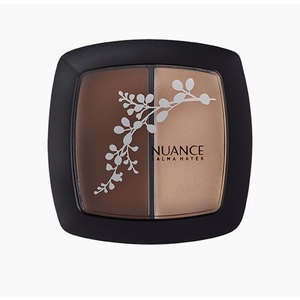 slide 1 of 1, Nuance Salma Hayek Flawless Finish Contour And Illuminate Duo, Pearl Light And Shaded Sand, 0.204 oz