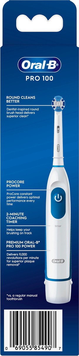 slide 2 of 3, Oral-B Pro 100 Precision Clean Battery Powered Toothbrush, 1 ct