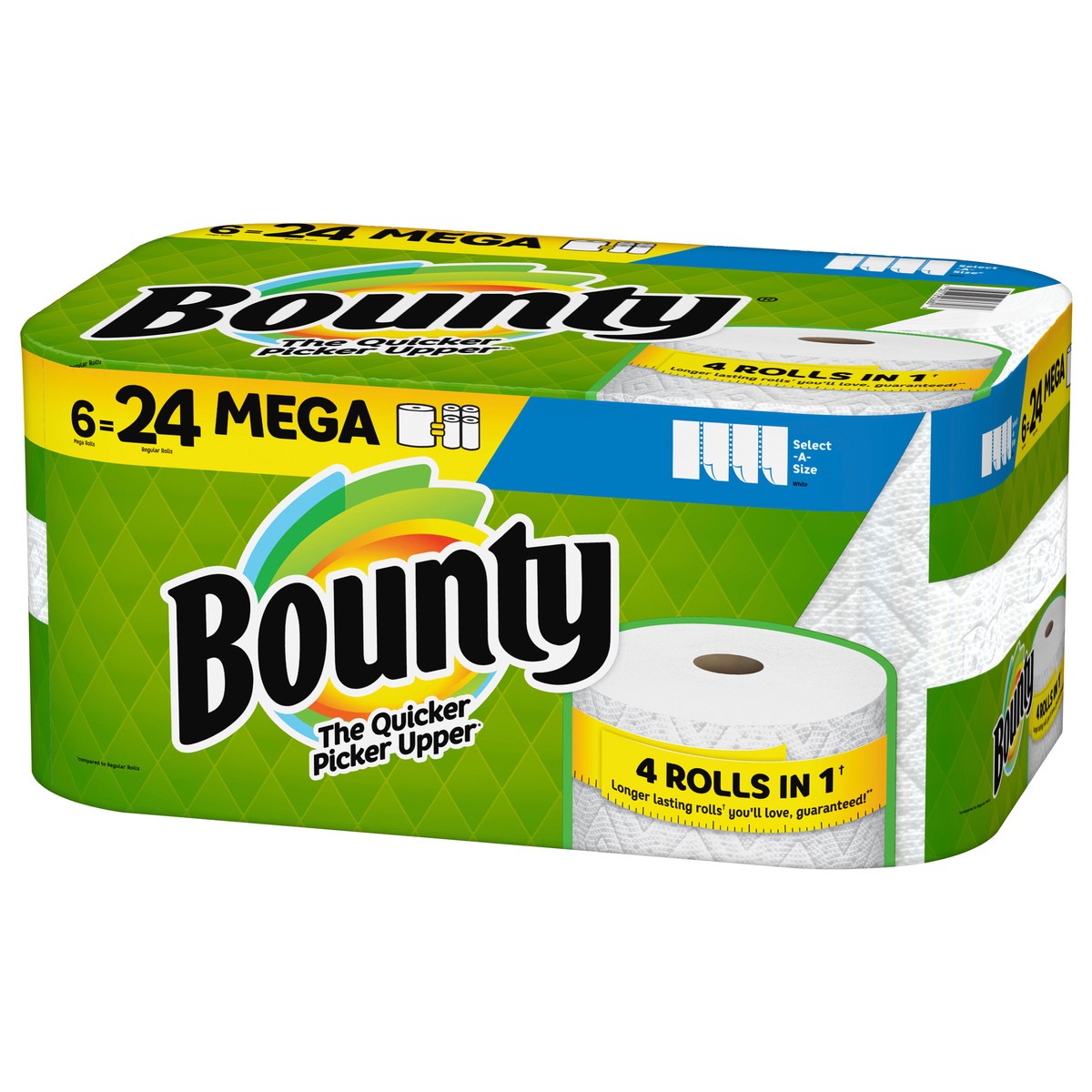 slide 3 of 5, Bounty Select-A-Size Mega Paper Towel Rolls, 6 ct