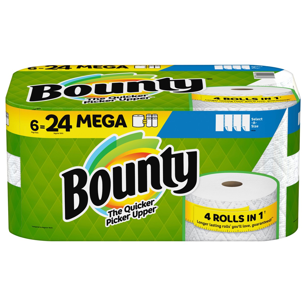 slide 1 of 5, Bounty Select-A-Size Mega Paper Towel Rolls, 6 ct