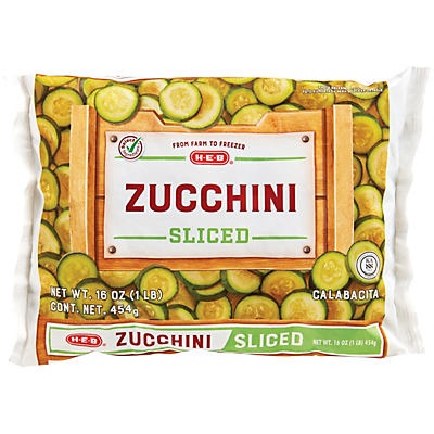 slide 1 of 1, H-E-B Sliced Zucchini, 16 oz