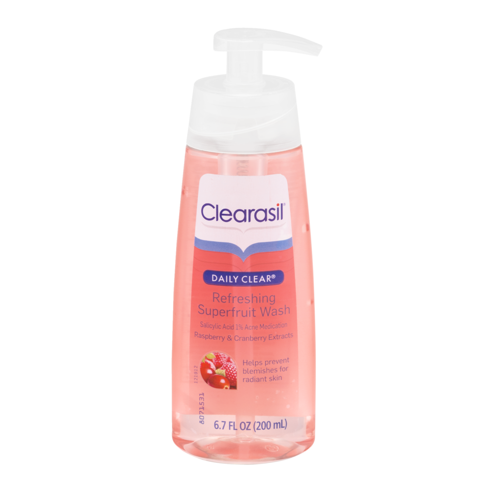 slide 1 of 1, Clearasil Daily Clear Refreshing Superfruit Wash, Raspberry & Cranberry Extracts, 6.7 fl oz; 200 ml