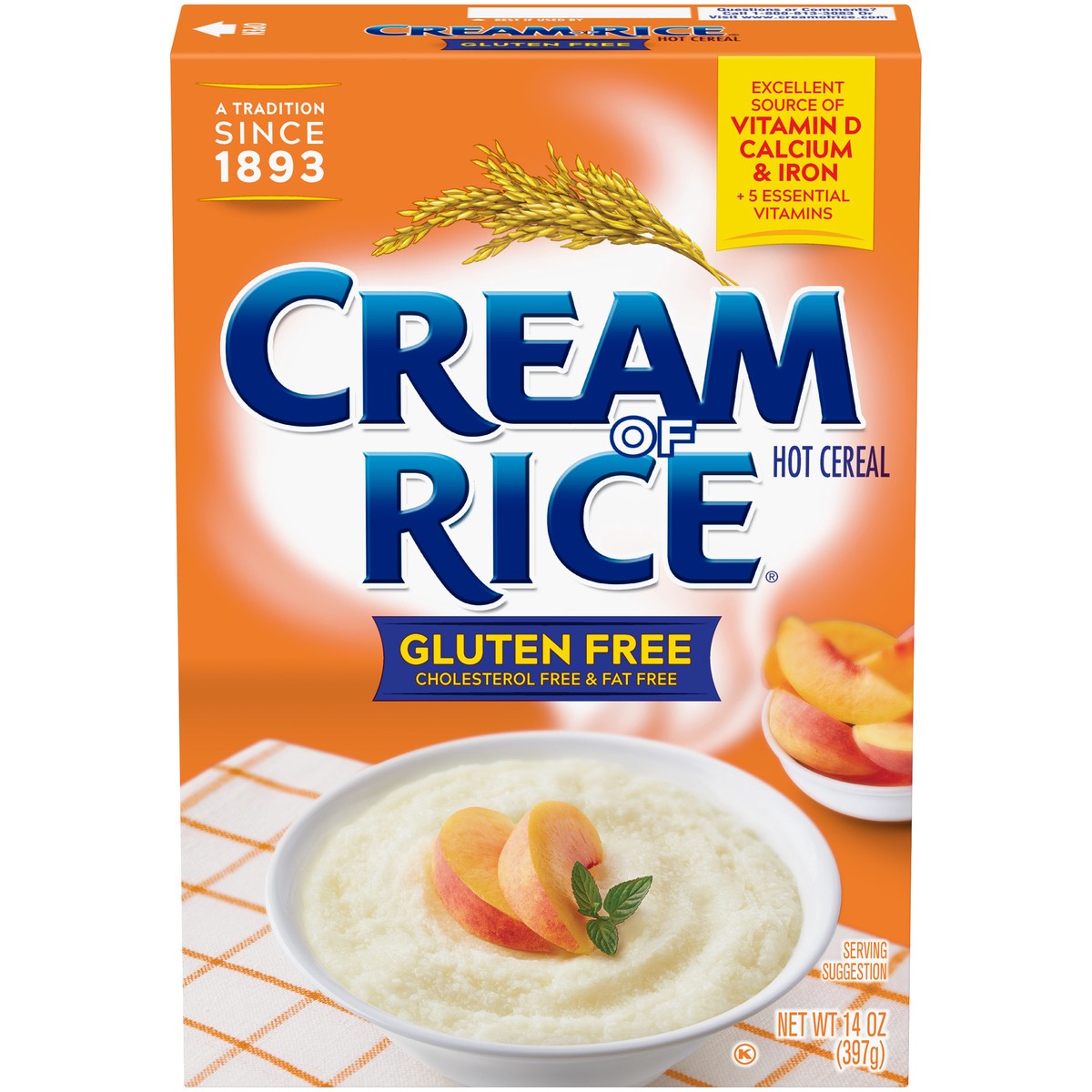 slide 1 of 7, Cream of Rice Gluten Free Hot Cereal, Kosher, 14 OZ Box, 14 oz