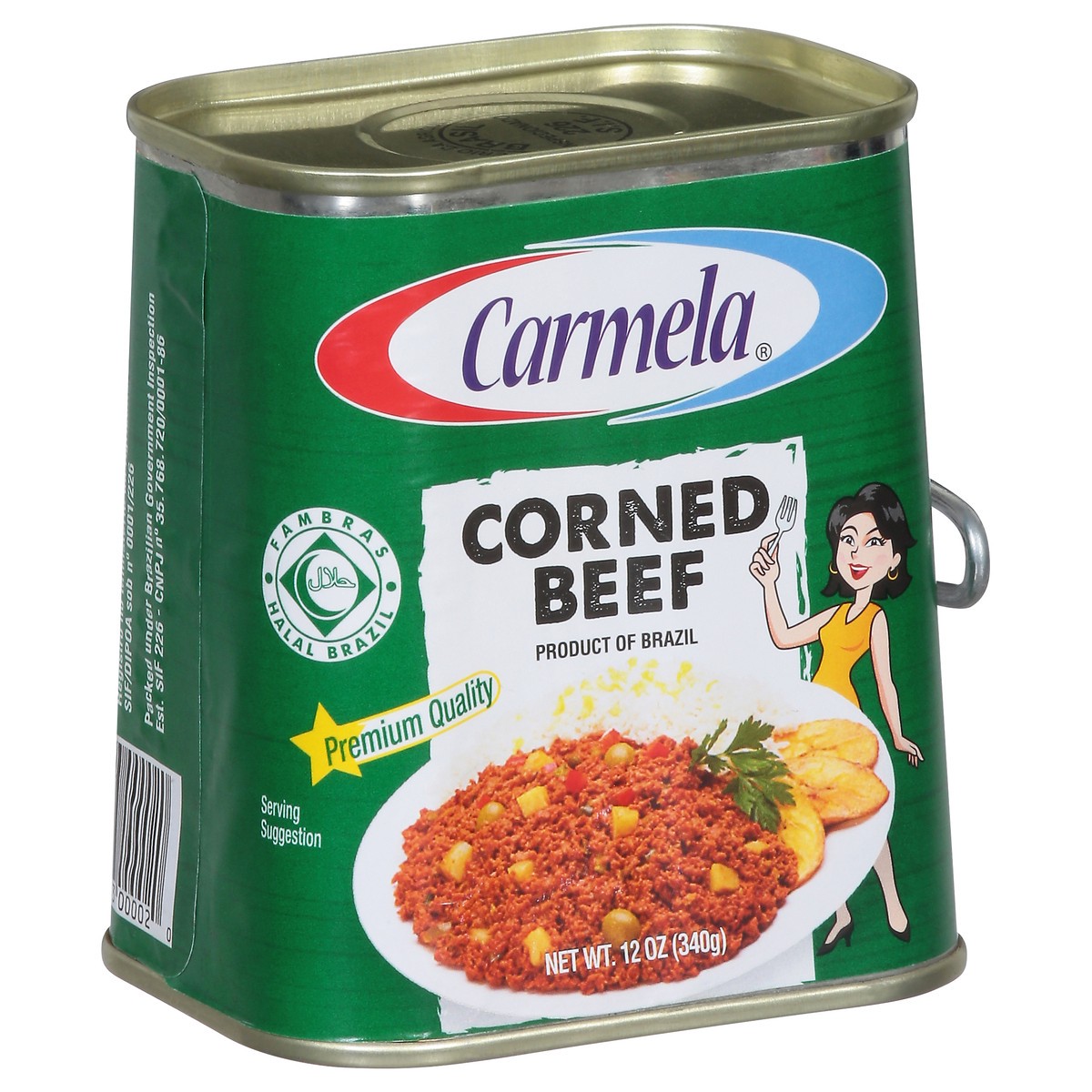 slide 5 of 14, Carmela Corned Beef 12 oz, 3 oz