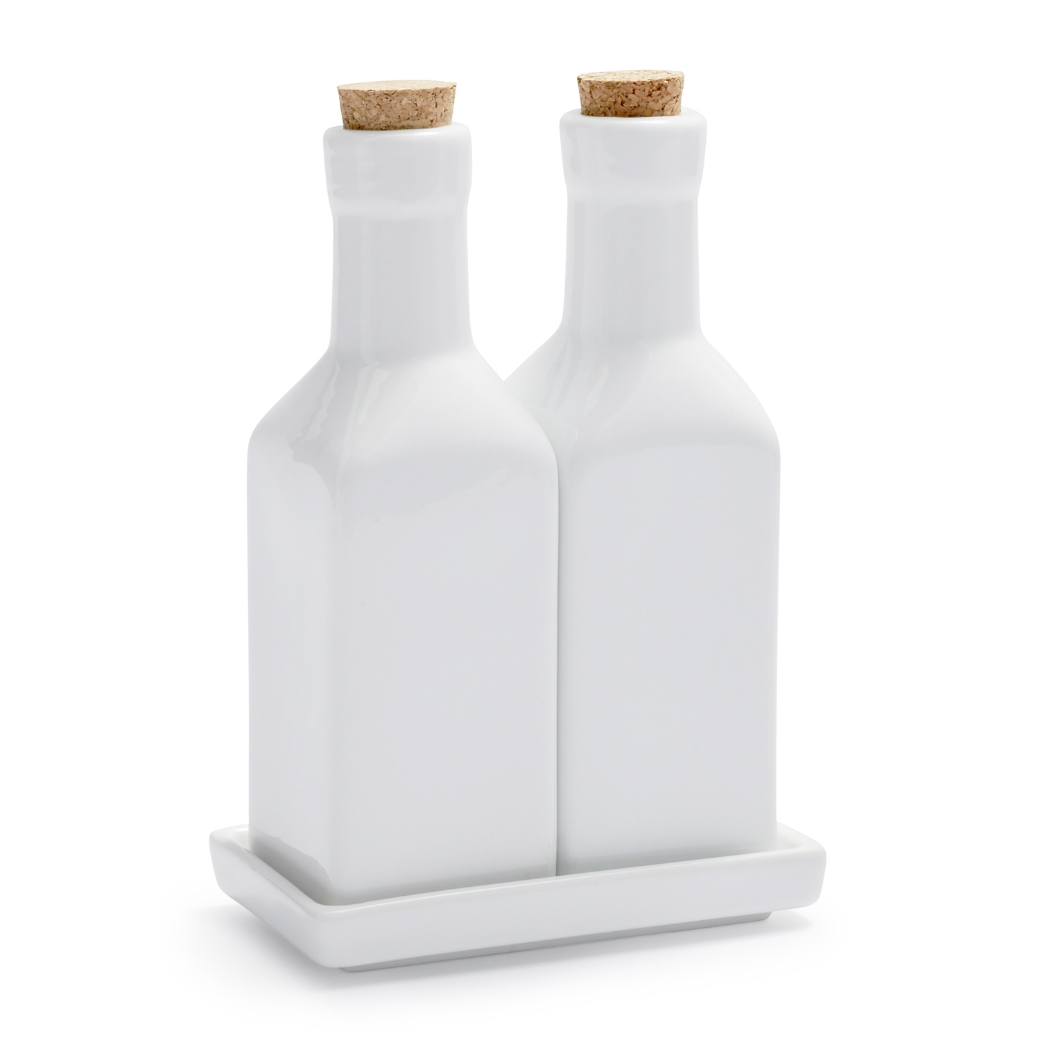 slide 1 of 1, Sur La Table Porcelain Oil & Vinegar Bottles Set, 6.25 in