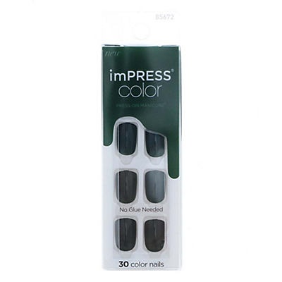 slide 1 of 1, Kiss imPRESS Color Press-On Manicure Emeralds, 1 ct