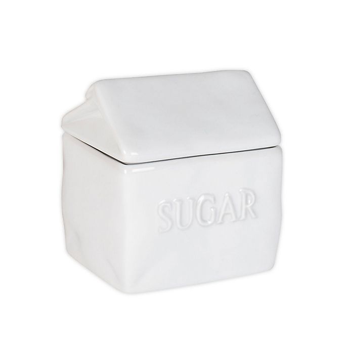 slide 1 of 1, Everyday White by Fitz and Floyd Bistro White Sugar Carton, 1 ct