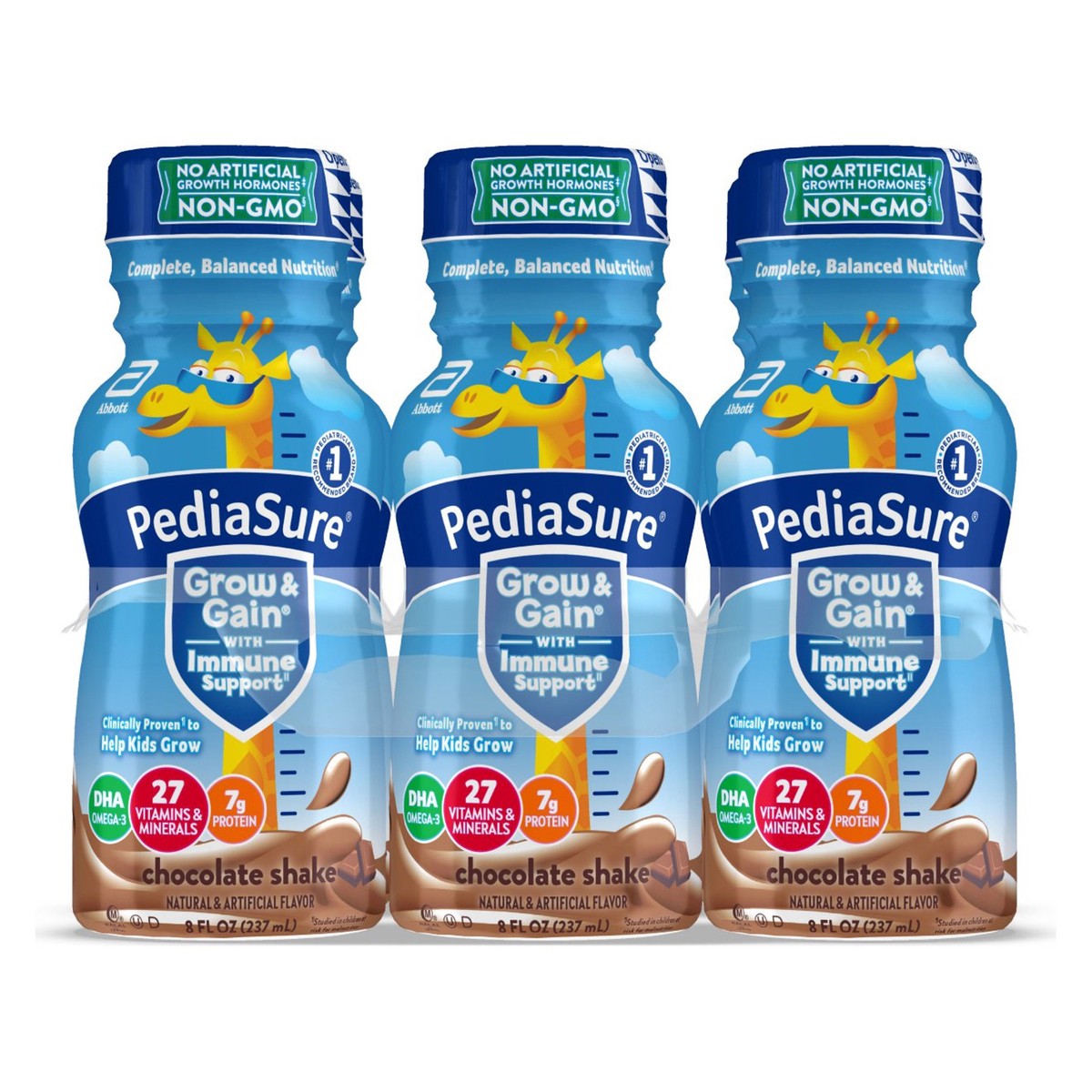 slide 4 of 5, PediaSure Grow & Gain Nutritional Shake Chocolate Ready-to-Drink 6-8 fl. oz. Bottles, 6 ct; 8 fl oz