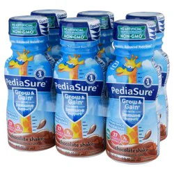 PediaSure Grow & Gain Nutritional Shake Chocolate Ready-to-Drink 6-8 fl. oz. Bottles