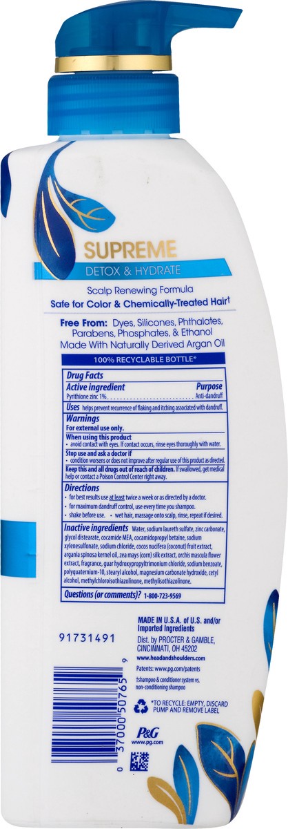 slide 5 of 11, Head & Shoulders Supreme Detox & Hydrate Scalp & Hair Shampoo 11.8 oz, 11.8 oz