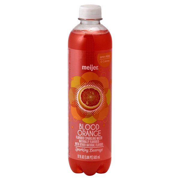 slide 1 of 1, Meijer Blood Orange Sparkling Beveragebottle - 17 oz, 17 oz