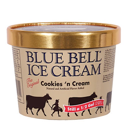 slide 1 of 1, Blue Bell Cookies 'n Cream, 64 oz