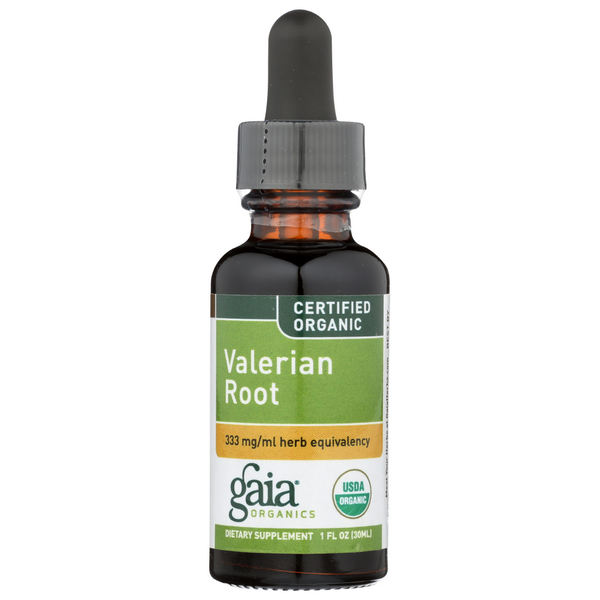 slide 1 of 1, Gaia Herbs Valerian Root Extract Organic, 1 fl oz