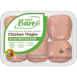 Just BARE Brand Boneless Skinless Chicken Thighs