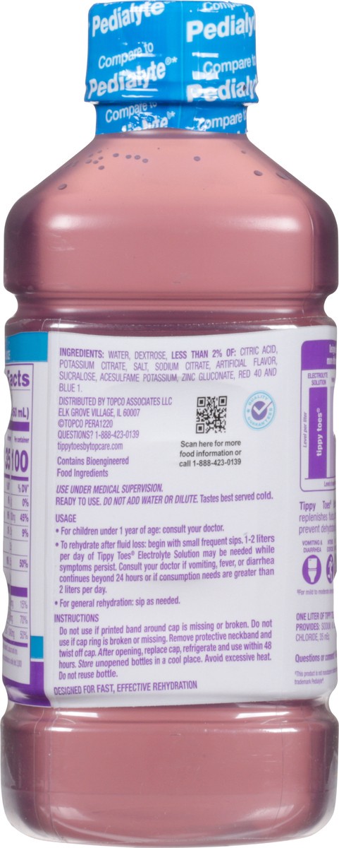 slide 6 of 9, Tippy Toes Grape Electrolyte Solution 33.8 floz, 33.8 fl oz