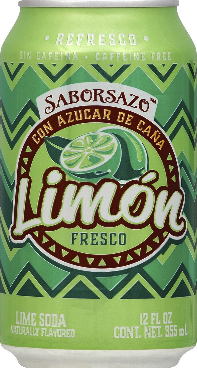 slide 1 of 6, Saborsazo Pure Cane Sugar Soda - Lime - 6 ct; 12 fl oz, 6 ct; 12 fl oz