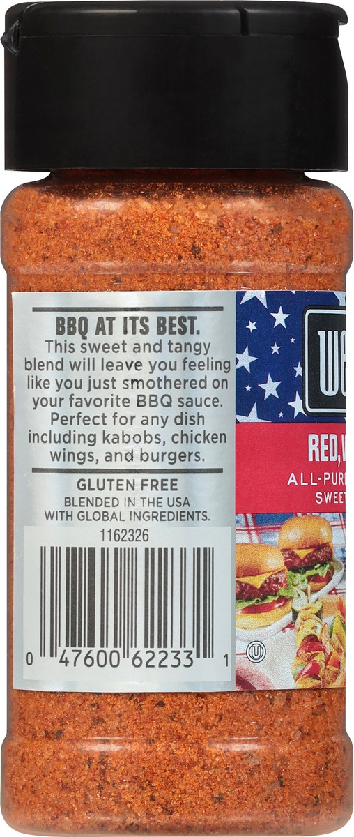 slide 2 of 8, Weber Red White & BBQ Sweet BBQ Flavors All Purpose Seasoning, 3.8 oz