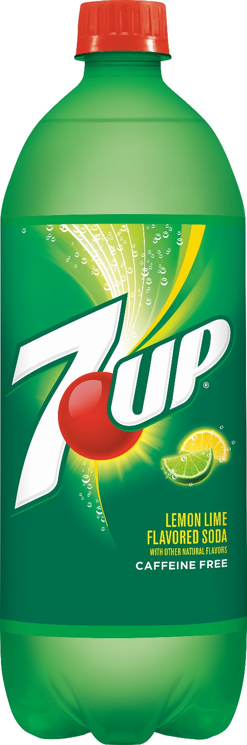 slide 1 of 2, 7UP Soda, 1 liter