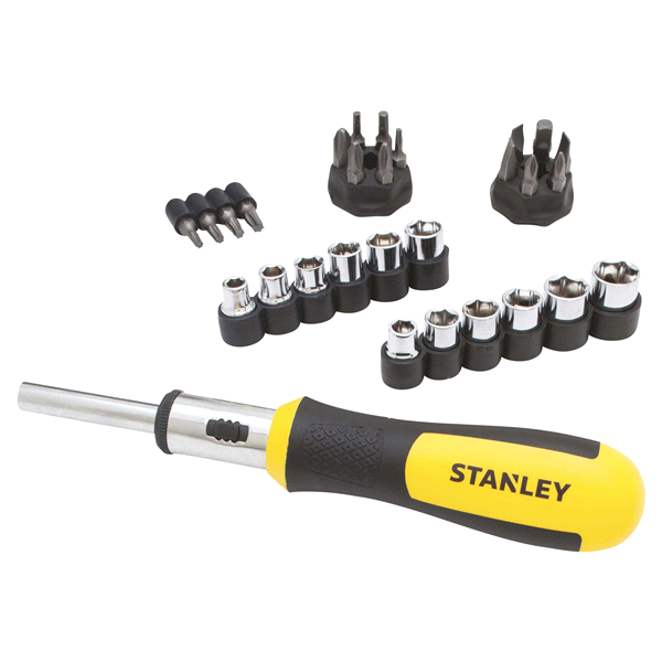 slide 5 of 5, Stanley Multibit Ratcheting Screwdriver Set, 29 ct