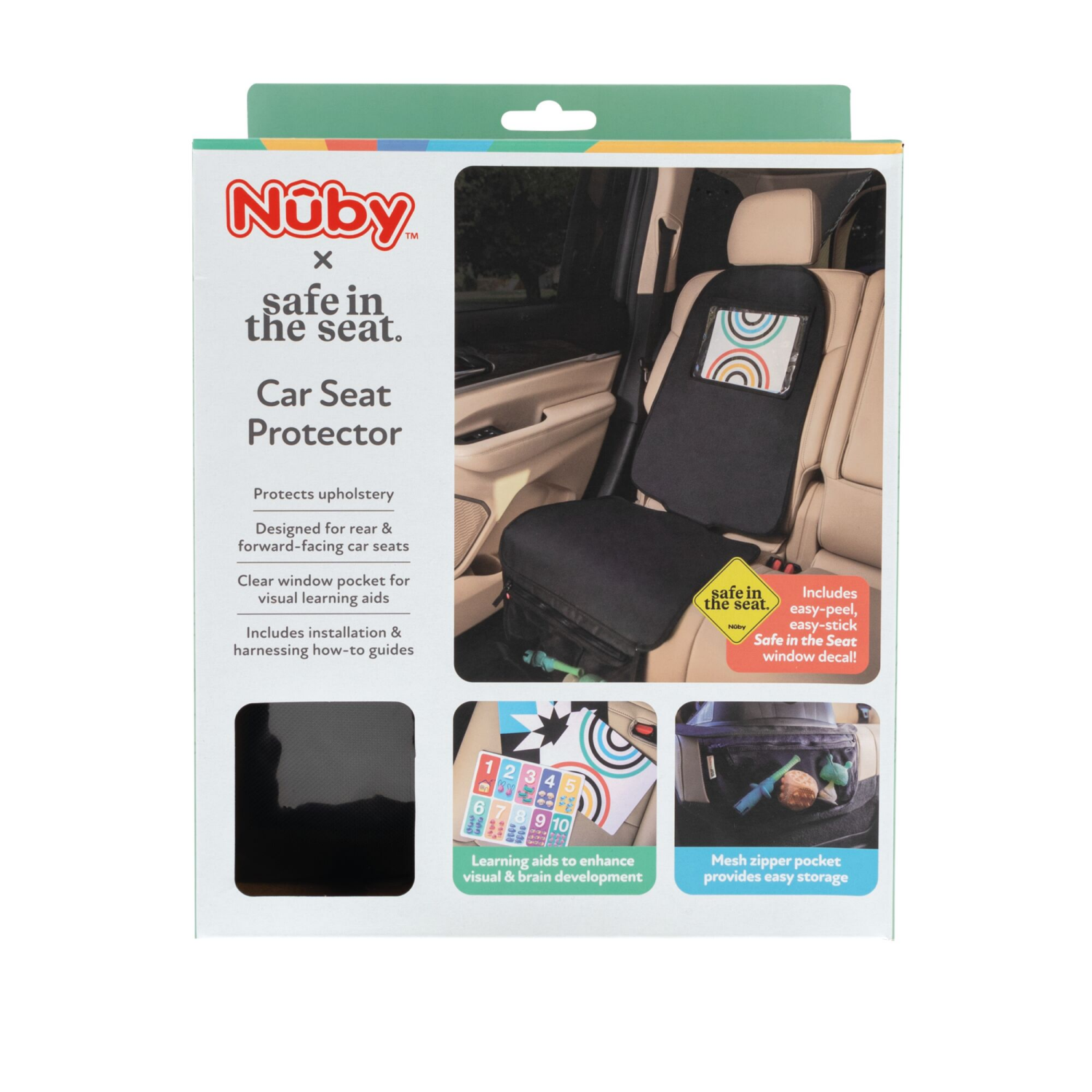 slide 1 of 3, Nuby Safe In The Seat Car Seat Protector, 1 ct