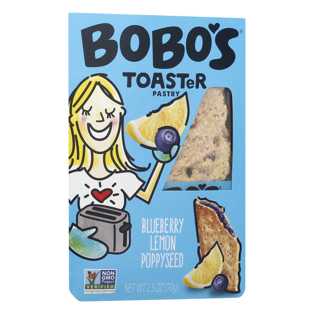 slide 2 of 9, Bobo's' Toaster Pastry, Blueberry Poppyseed, 2.5 oz