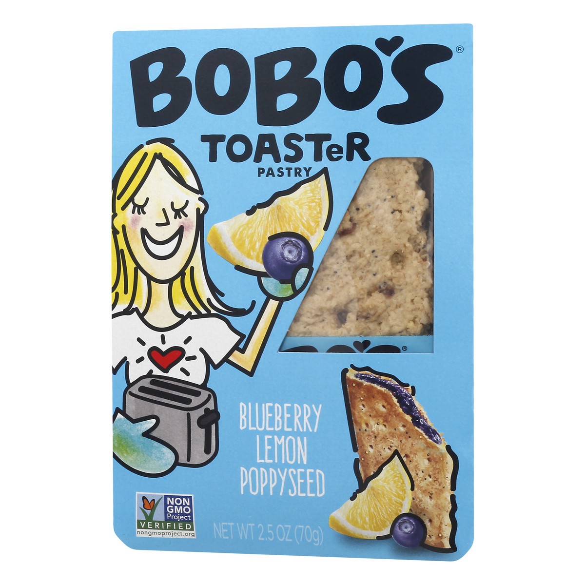 slide 3 of 9, Bobo's' Toaster Pastry, Blueberry Poppyseed, 2.5 oz