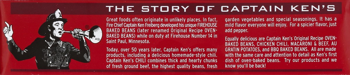 slide 3 of 4, Captain Kens Firehouse Chili with Beans 12 oz, 12 oz