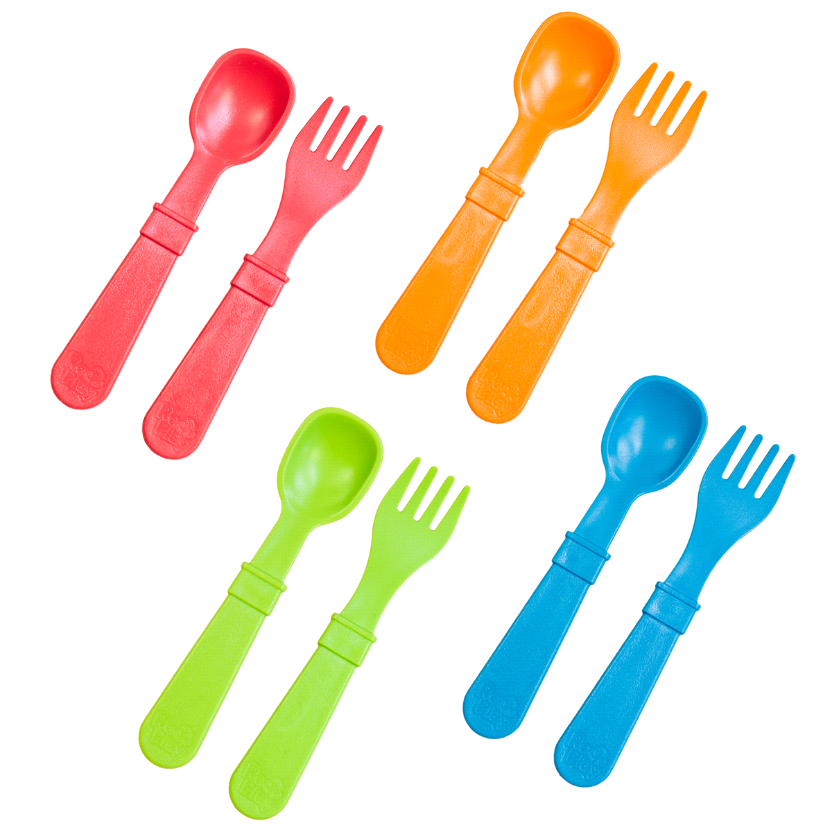 slide 1 of 1, Re-Play Toddler Forks and Spoons, Colors May Vary, 8 ct