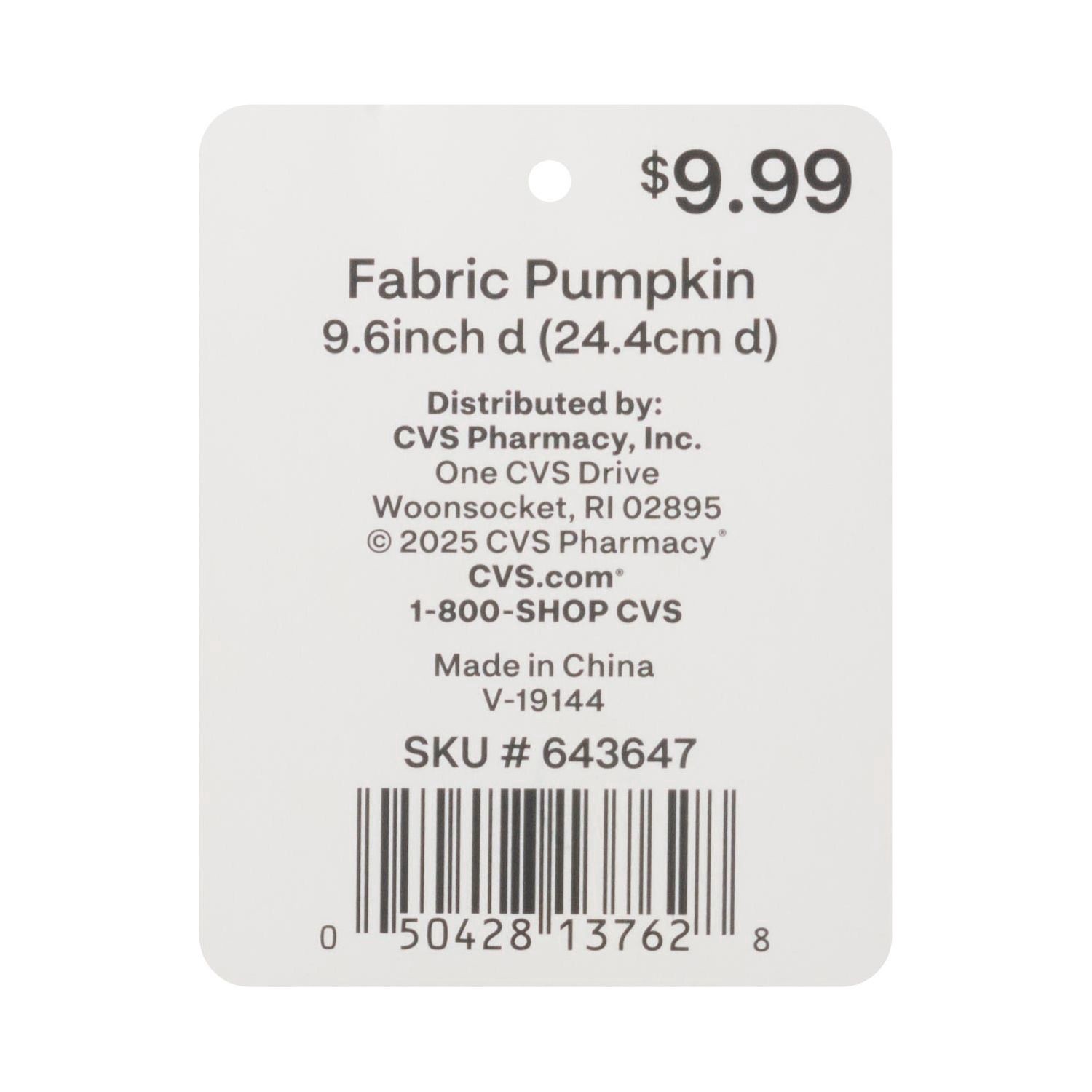 slide 2 of 4, Fall Fest Fabric Pumpkin, 2ast, 1 ct