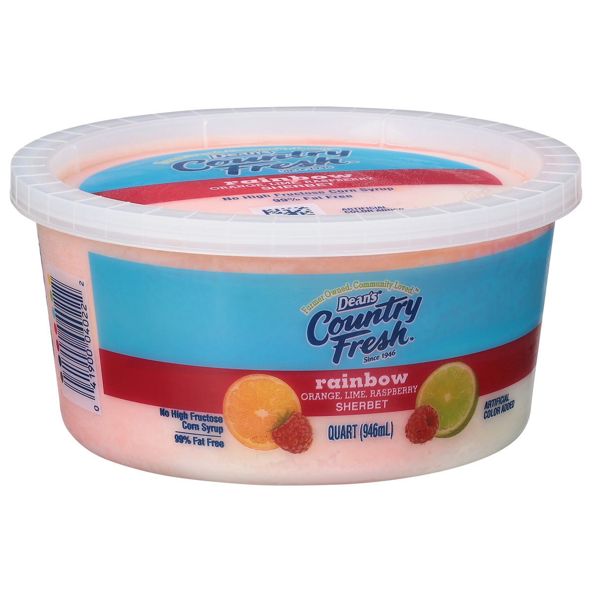 slide 4 of 13, Country Fresh Rainbow Orange/Lime/Raspberry Sherbet 1 qt, 1 qt
