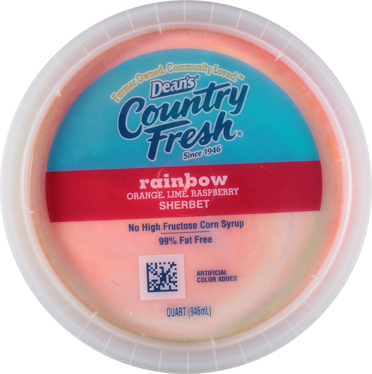 slide 13 of 13, Country Fresh Rainbow Orange/Lime/Raspberry Sherbet 1 qt, 1 qt