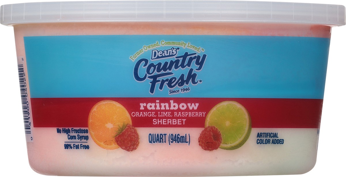 slide 5 of 13, Country Fresh Rainbow Orange/Lime/Raspberry Sherbet 1 qt, 1 qt