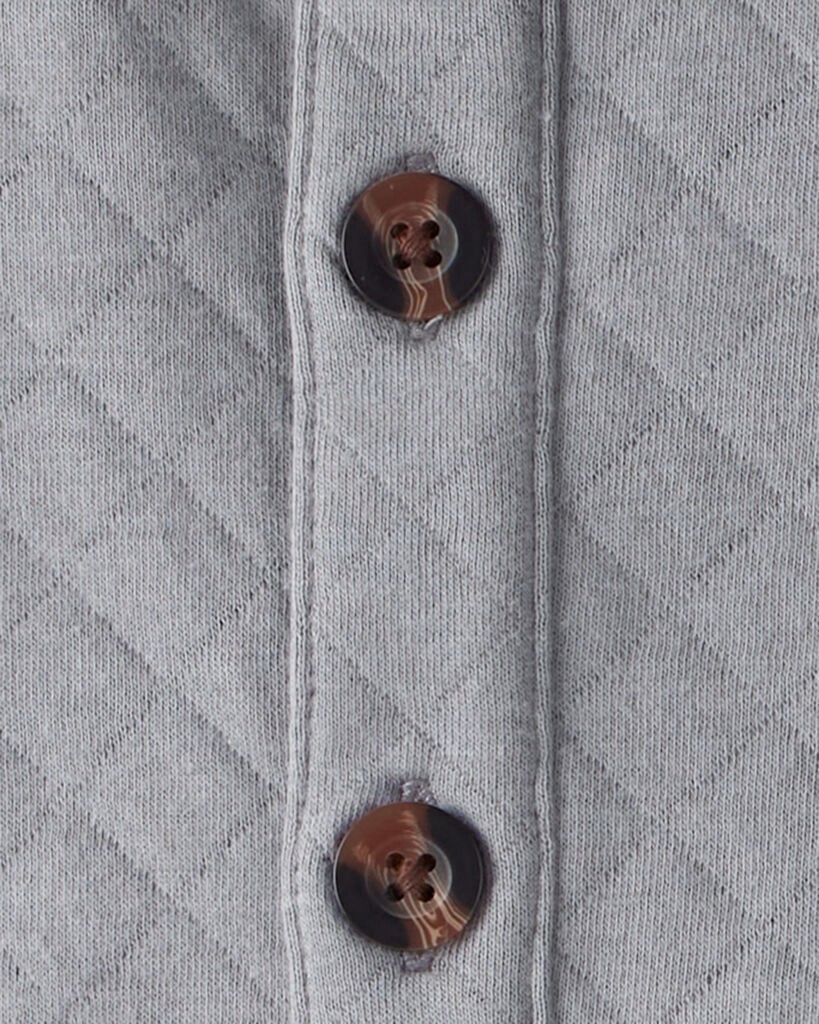 slide 3 of 4, Carter's Baby Boy 3-Piece Quilted Button-Down Outfit Set - Grey/Black Grey 12M, 3 pc