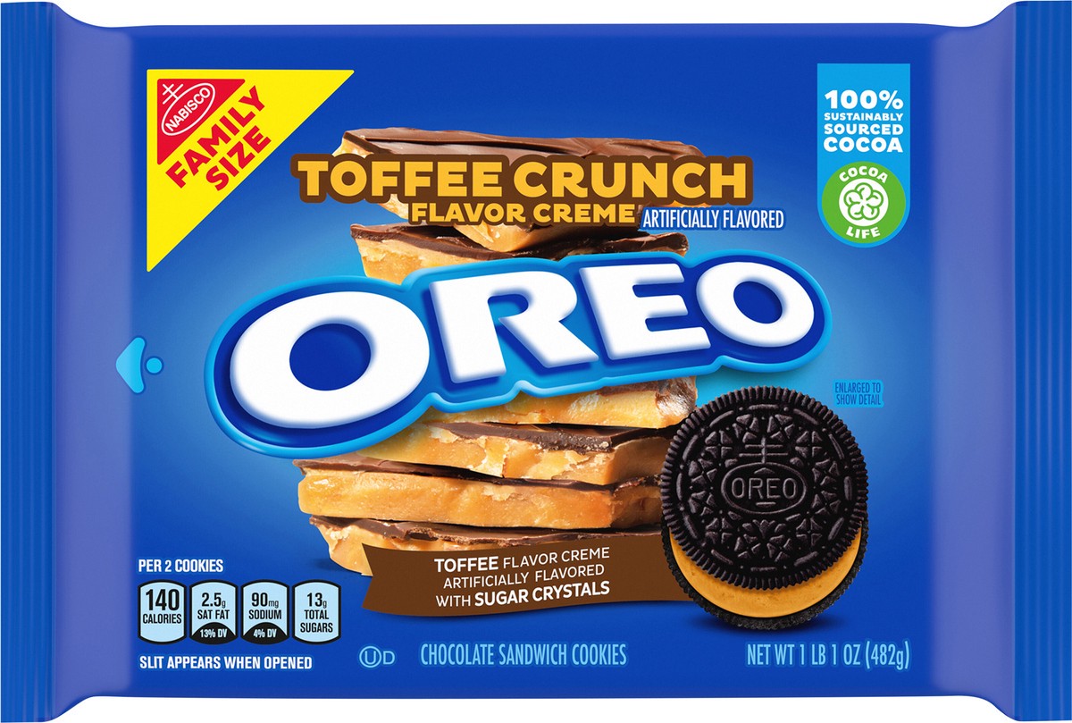 slide 12 of 14, OREO Toffee Crunch Cookies - 17oz, 1 ct