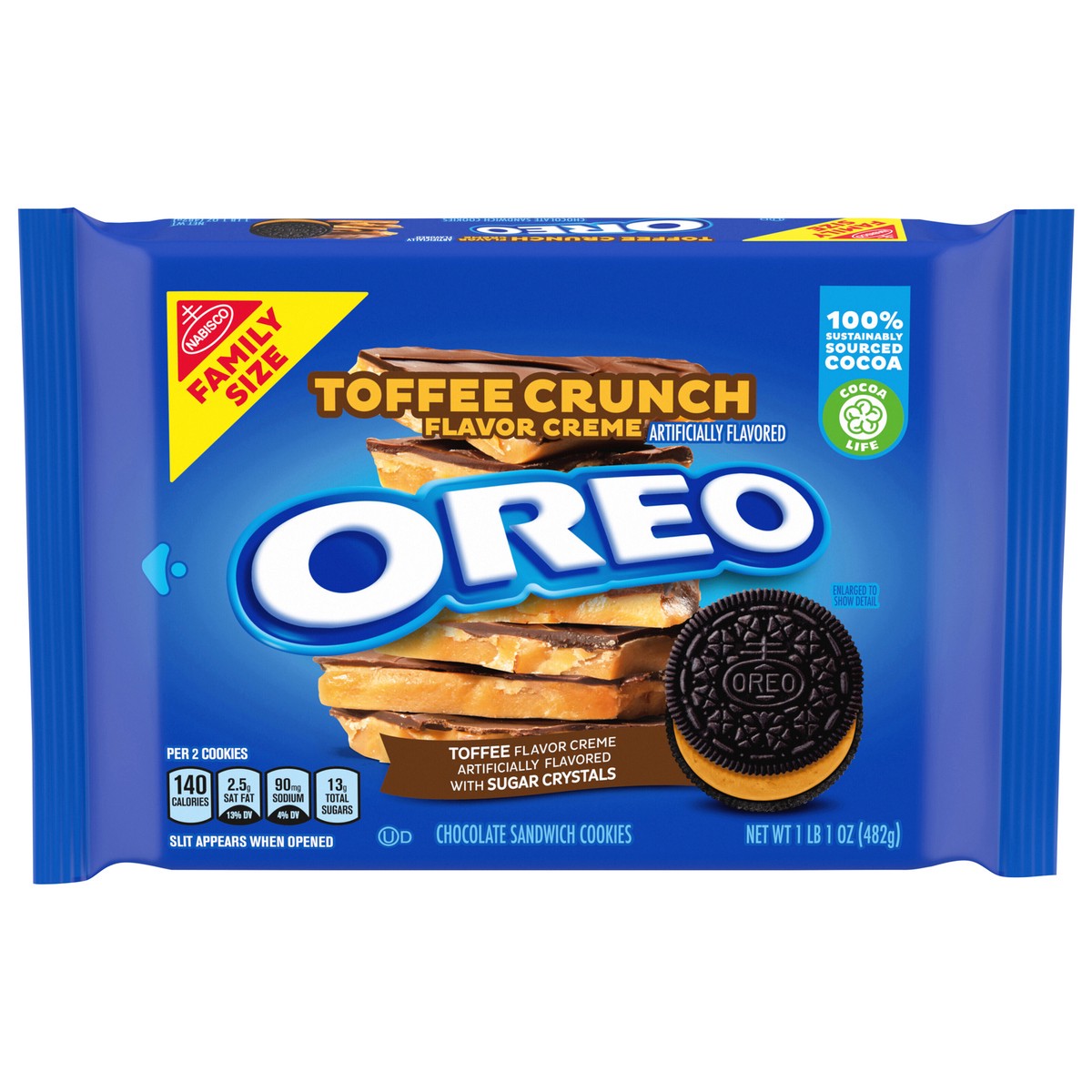 slide 1 of 14, OREO Toffee Crunch Cookies - 17oz, 1 ct