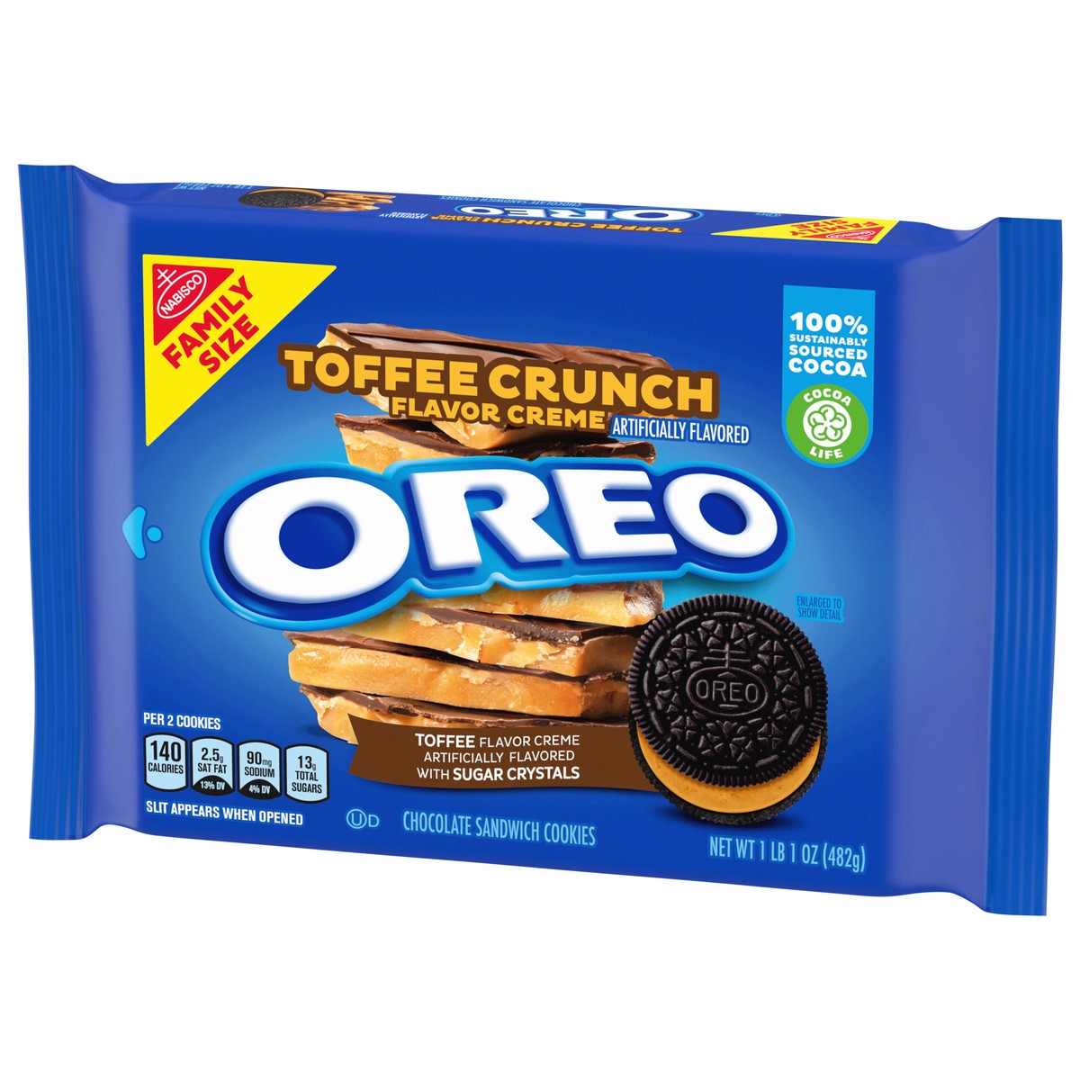 slide 8 of 14, OREO Toffee Crunch Cookies - 17oz, 1 ct